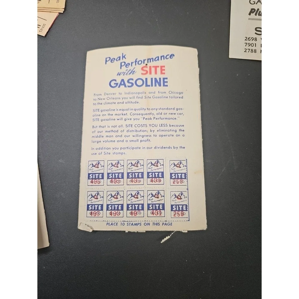 Large Lot of Vintage  Site Station Store Gas Trading Stamps & Folder 1954